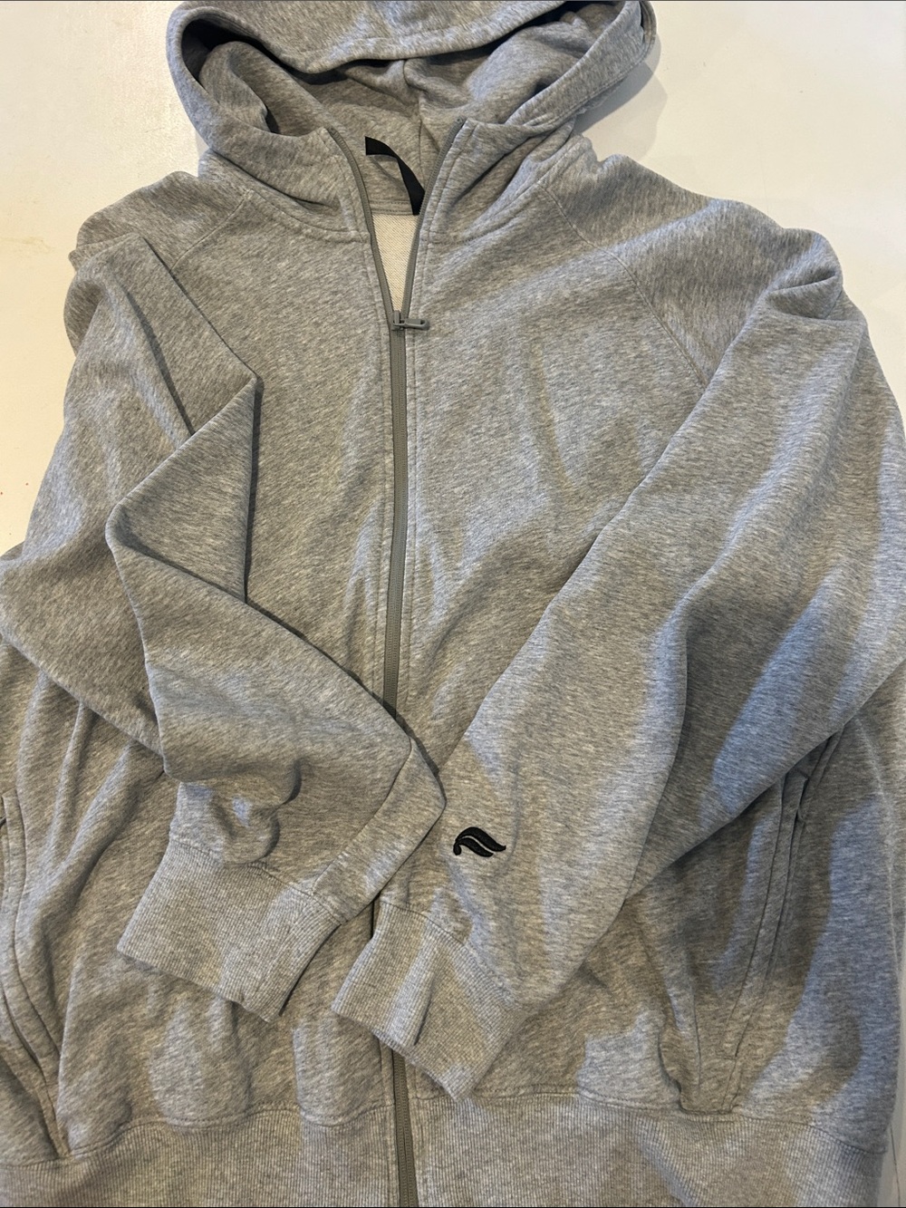 Men's Gray Full-Zip Hoodie Sweatshirt